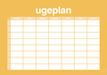 plakat: ugeplan horizontal timer enkel - honeycomb-Planer-A1two3