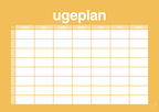 plakat: ugeplan horizontal timer enkel - honeycomb-Planer-A1two3