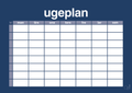 plakat: ugeplan horizontal timer enkel - lapis blue-Planer-A1two3
