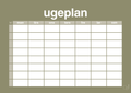 plakat: ugeplan horizontal timer enkel - misty forrest-Planer-A1two3