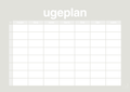 plakat: ugeplan horizontal timer enkel - painters white-Planer-A1two3