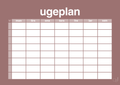 plakat: ugeplan horizontal timer enkel - plum-Planer-A1two3