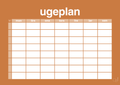 plakat: ugeplan horizontal timer enkel - rumba orange-Planer-A1two3