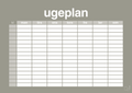 plakat: ugeplan horizontal timer detaljeret - battleship gray-Planer-A1two3