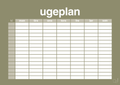 plakat: ugeplan horizontal timer detaljeret - misty forrest-Planer-A1two3
