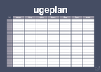Ugeplan horizontal timer detaljeret - petrol-Planer-A1two3