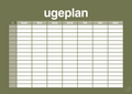 plakat: ugeplan horizontal timer detaljeret - secret meadow-Planer-A1two3