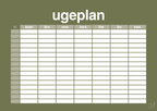 plakat: ugeplan horizontal timer detaljeret - secret meadow-Planer-A1two3