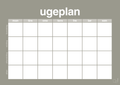 plakat: ugeplan horizontal generisk - battleship gray-Planer-A1two3