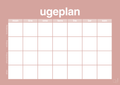 plakat: ugeplan horizontal generisk - bubble shell-Planer-A1two3
