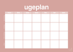plakat: ugeplan horizontal generisk - bubble shell-Planer-A1two3