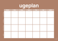 plakat: ugeplan horizontal generisk - cider spice-Planer-A1two3