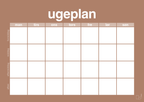 plakat: ugeplan horizontal generisk - cider spice-Planer-A1two3