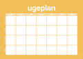 plakat: ugeplan horizontal generisk - honeycomb-Planer-A1two3