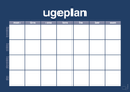 plakat: ugeplan horizontal generisk - lapis blue-Planer-A1two3