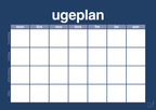 plakat: ugeplan horizontal generisk - lapis blue-Planer-A1two3