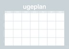 plakat: ugeplan horizontal generisk - light drizzle-Planer-A1two3