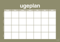 plakat: ugeplan horizontal generisk - misty forrest-Planer-A1two3