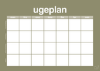 plakat: ugeplan horizontal generisk - misty forrest-Planer-A1two3