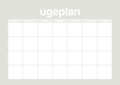 plakat: ugeplan horizontal generisk - painters white-Planer-A1two3