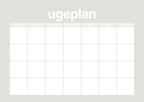 plakat: ugeplan horizontal generisk - painters white-Planer-A1two3