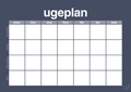 Ugeplan horizontal generisk - petrol-Planer-A1two3