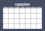 Ugeplan horizontal generisk - petrol-Planer-A1two3