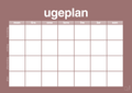 plakat: ugeplan horizontal generisk - plum-Planer-A1two3