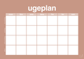 plakat: ugeplan horizontal generisk - powder-Planer-A1two3