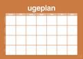 plakat: ugeplan horizontal generisk - rumba orange-Planer-A1two3