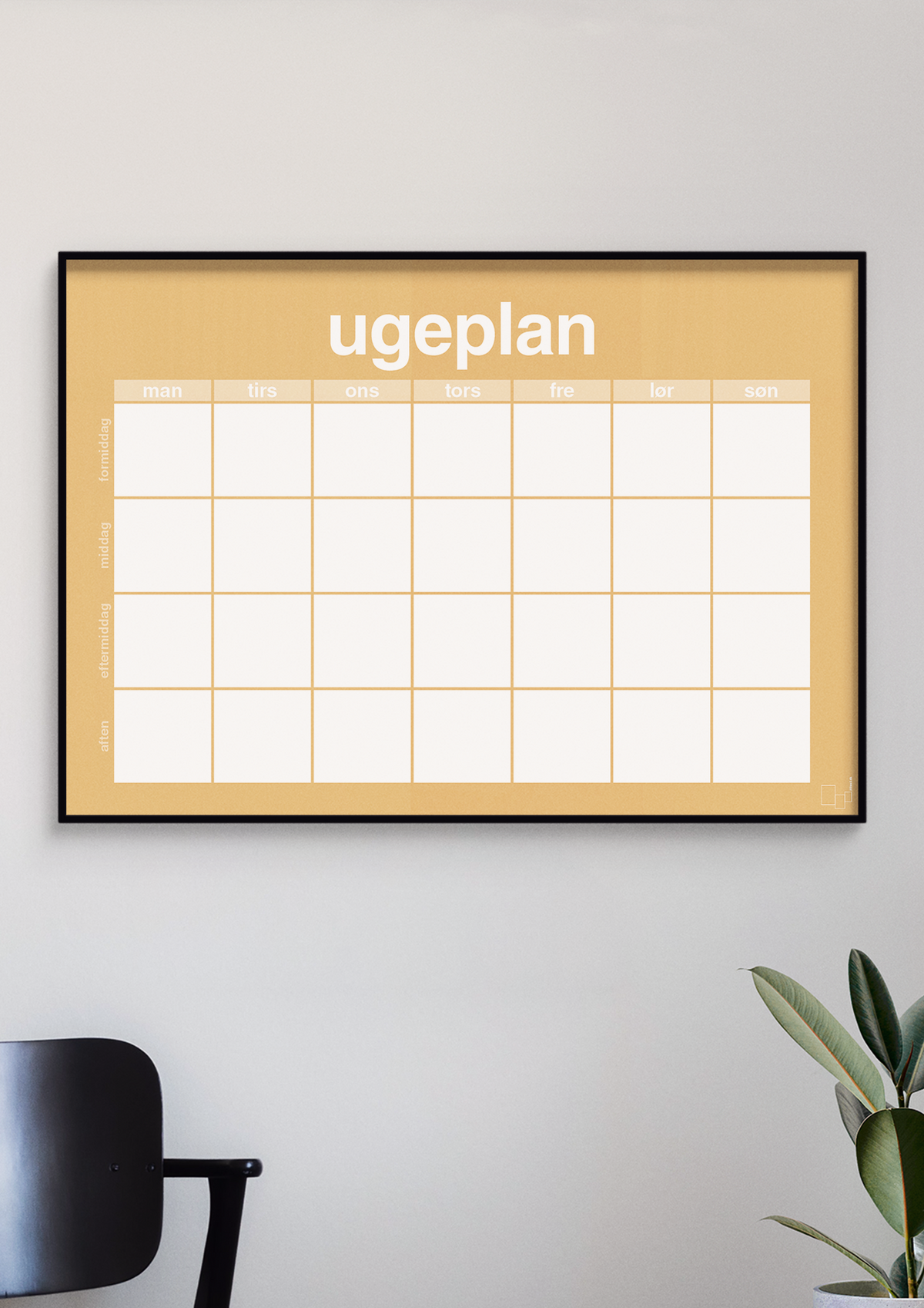 plakat: ugeplan horizontal generisk - honeycomb-Planer-A1two3