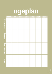 plakat: ugeplan vertical generisk - back to nature