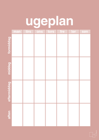 plakat: ugeplan vertical generisk - bubble shell