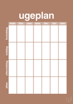 plakat: ugeplan vertical generisk - cider spice-Planer-A1two3