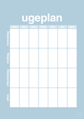 plakat: ugeplan vertical generisk - heavenly blue-Planer-A1two3