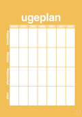 plakat: ugeplan vertical generisk - honeycomb-Planer-A1two3