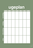 plakat: ugeplan vertical generisk - jade-Planer-A1two3