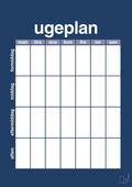 plakat: ugeplan vertical generisk - lapis blue-Planer-A1two3