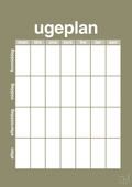 plakat: ugeplan vertical generisk - misty forrest-Planer-A1two3