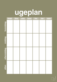 plakat: ugeplan vertical generisk - misty forrest