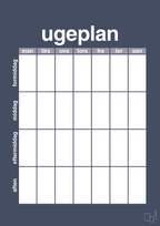Ugeplan vertical generisk - petrol-Planer-A1two3