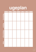 plakat: ugeplan vertical generisk - powder-Planer-A1two3