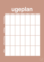 plakat: ugeplan vertical generisk - powder-Planer-A1two3