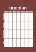 plakat: ugeplan vertical generisk - red pepper-Planer-A1two3
