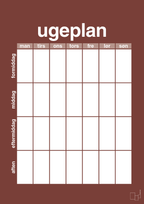 plakat: ugeplan vertical generisk - red pepper-Planer-A1two3
