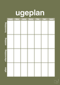 plakat: ugeplan vertical generisk - secret meadow-Planer-A1two3