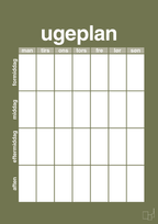 plakat: ugeplan vertical generisk - secret meadow-Planer-A1two3