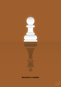 plakat: spillebrik - become a master - cognac