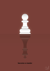 plakat: spillebrik - become a master - red pepper