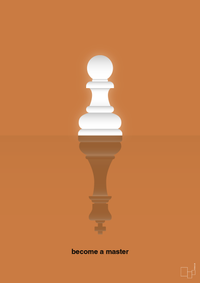 plakat: spillebrik - become a master - rumba orange